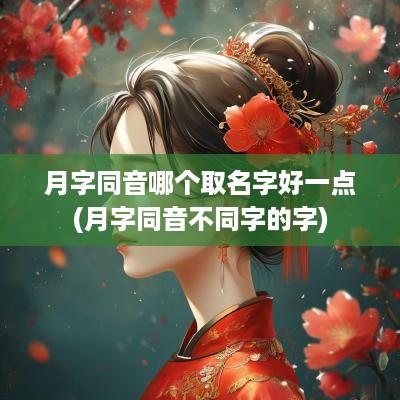 月字同音哪个取名字好一点(月字同音不同字的字)