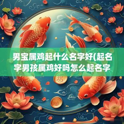 男宝属鸡起什么名字好(起名字男孩属鸡好吗怎么起名字好听)