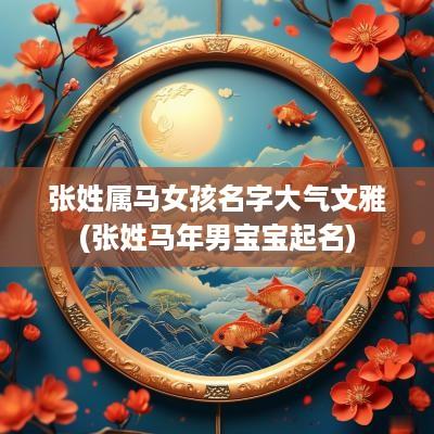 张姓属马女孩名字大气文雅(张姓马年男宝宝起名)