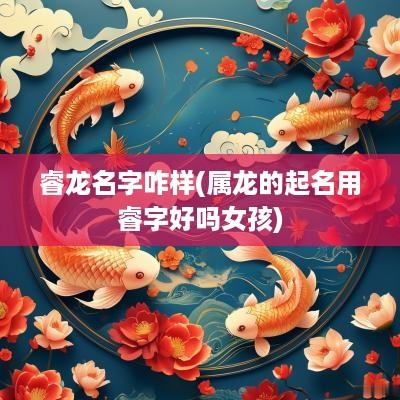 睿龙名字咋样(属龙的起名用睿字好吗女孩)