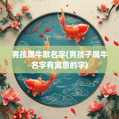 男孩属牛取名字(男孩子属牛名字有寓意的字)