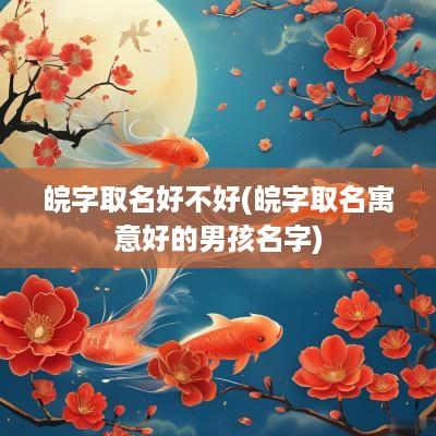 皖字取名好不好(皖字取名寓意好的男孩名字)