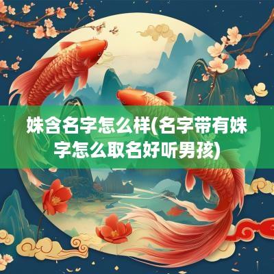 姝含名字怎么样(名字带有姝字怎么取名好听男孩)