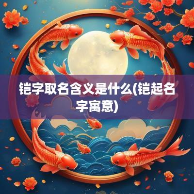 铠字取名含义是什么(铠起名字寓意)