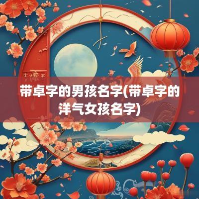 带卓字的男孩名字(带卓字的洋气女孩名字)