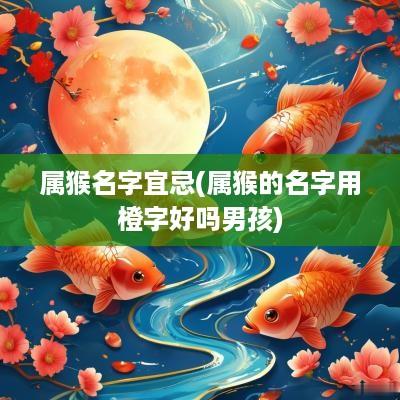 属猴名字宜忌(属猴的名字用橙字好吗男孩)