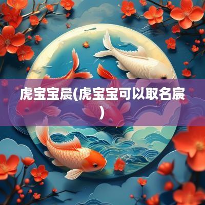 虎宝宝晨(虎宝宝可以取名宸)