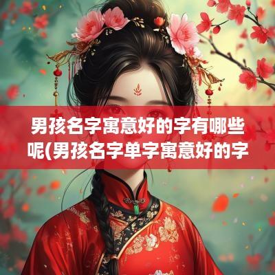 男孩名字寓意好的字有哪些呢(男孩名字单字寓意好的字)