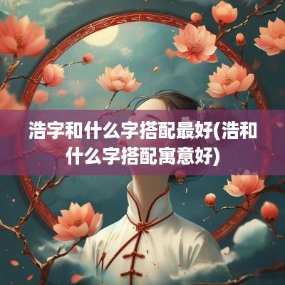 浩字和什么字搭配最好(浩和什么字搭配寓意好)