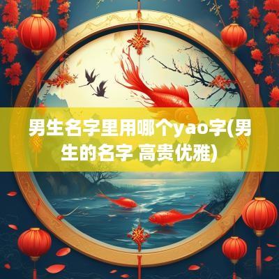 男生名字里用哪个yao字(男生的名字 高贵优雅)