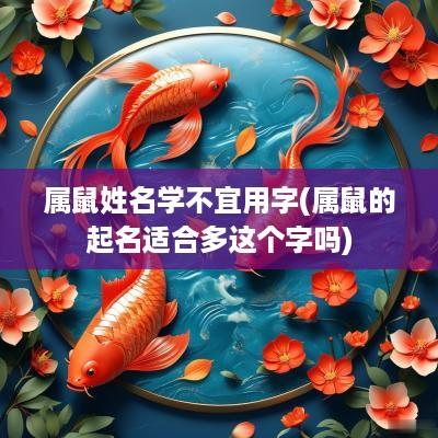 属鼠姓名学不宜用字(属鼠的起名适合多这个字吗)