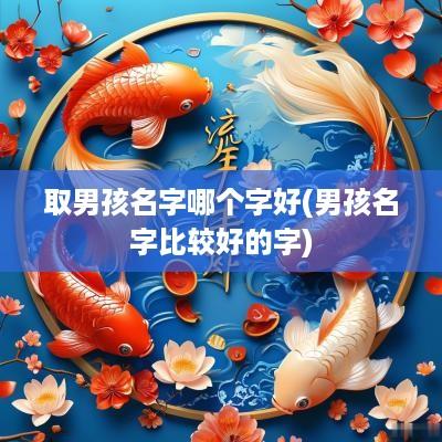 取男孩名字哪个字好(男孩名字比较好的字)