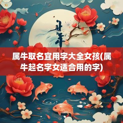 属牛取名宜用字大全女孩(属牛起名字女适合用的字)
