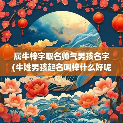 属牛梓字取名帅气男孩名字(牛姓男孩起名叫梓什么好呢)