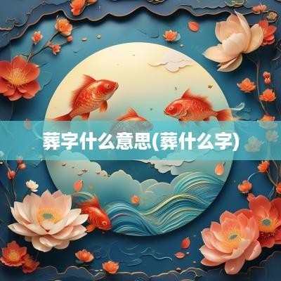 葬字什么意思(葬什么字)