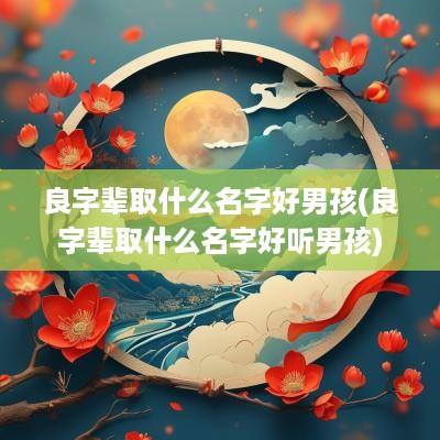 良字辈取什么名字好男孩(良字辈取什么名字好听男孩)