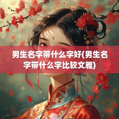 男生名字带什么字好(男生名字带什么字比较文雅)