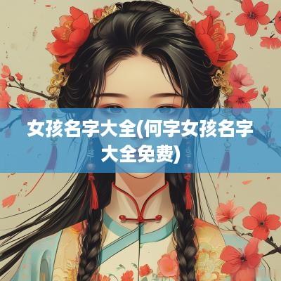 女孩名字大全(何字女孩名字大全免费)
