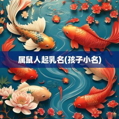 属鼠人起乳名(孩子小名)