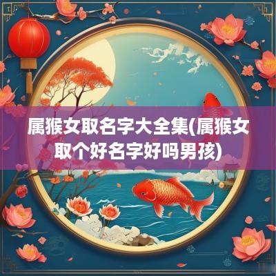 属猴女取名字大全集(属猴女取个好名字好吗男孩)
