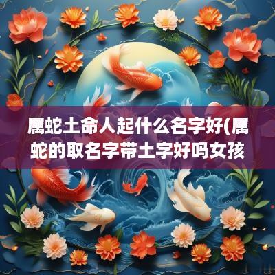 属蛇土命人起什么名字好(属蛇的取名字带土字好吗女孩)