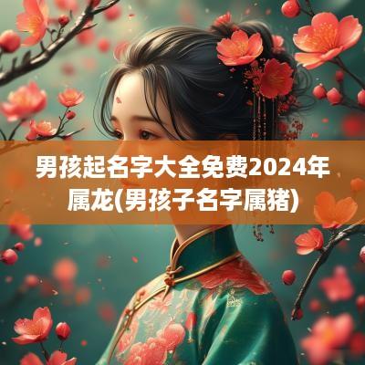 男孩起名字大全免费2025年属龙(男孩子名字属猪)