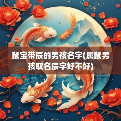 鼠宝带辰的男孩名字(属鼠男孩取名辰字好不好)