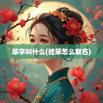 笨字叫什么(姓笨怎么取名)
