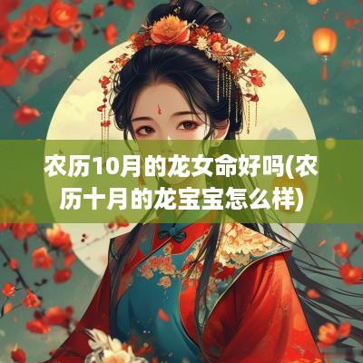 农历10月的龙女命好吗(农历十月的龙宝宝怎么样)