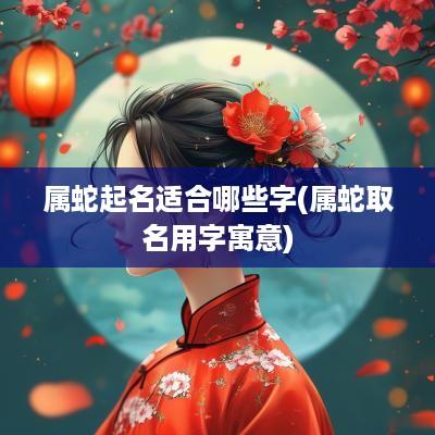 属蛇起名适合哪些字(属蛇取名用字寓意)