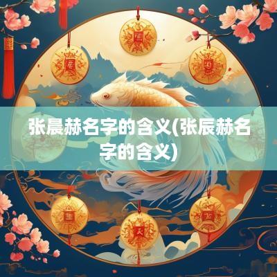 张晨赫名字的含义(张辰赫名字的含义)