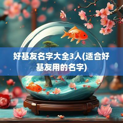好基友名字大全3人(适合好基友用的名字)