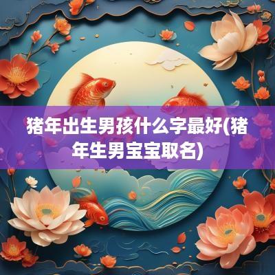 猪年出生男孩什么字最好(猪年生男宝宝取名)