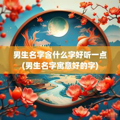 男生名字含什么字好听一点(男生名字寓意好的字)