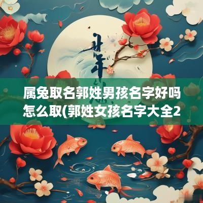 属兔取名郭姓男孩名字好吗怎么取(郭姓女孩名字大全2025属兔)