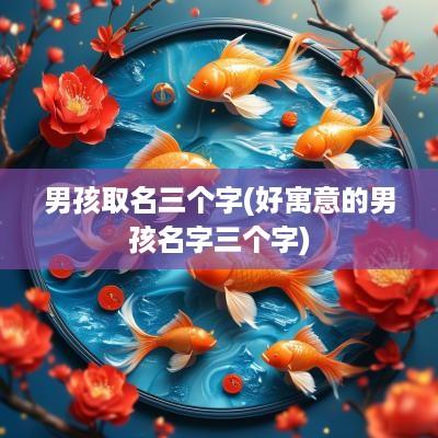 男孩取名三个字(好寓意的男孩名字三个字)
