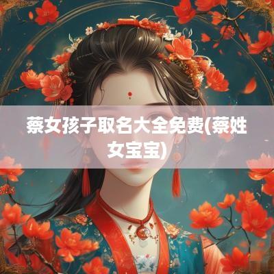 蔡女孩子取名大全免费(蔡姓女宝宝)