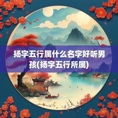 扬字五行属什么名字好听男孩(扬字五行所属)