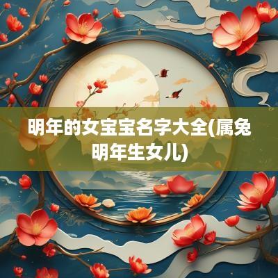 明年的女宝宝名字大全(属兔明年生女儿)