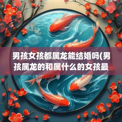 男孩女孩都属龙能结婚吗(男孩属龙的和属什么的女孩最合适)
