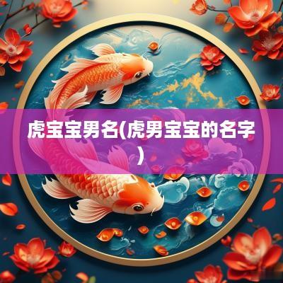 虎宝宝男名(虎男宝宝的名字)
