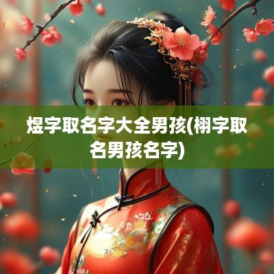 煜字取名字大全男孩(栩字取名男孩名字)
