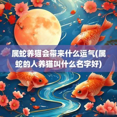 属蛇养猫会带来什么运气(属蛇的人养猫叫什么名字好)