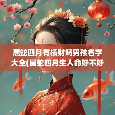 属蛇四月有横财吗男孩名字大全(属蛇四月生人命好不好)