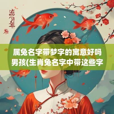 属兔名字带梦字的寓意好吗男孩(生肖兔名字中带这些字 命最好)