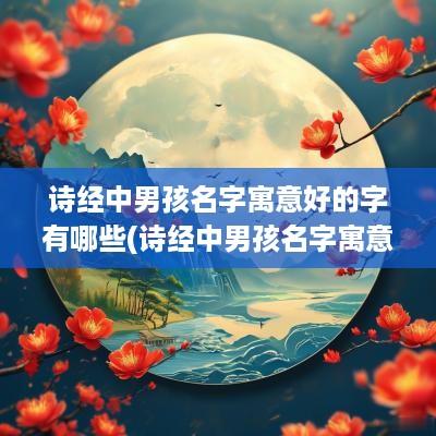 诗经中男孩名字寓意好的字有哪些(诗经中男孩名字寓意好的字是什么)