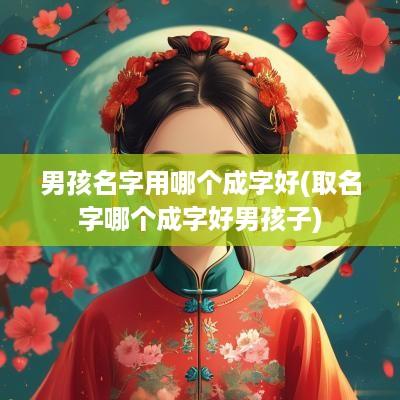 男孩名字用哪个成字好(取名字哪个成字好男孩子)
