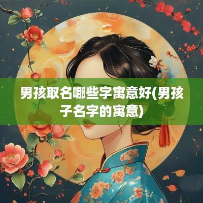 男孩取名哪些字寓意好(男孩子名字的寓意)