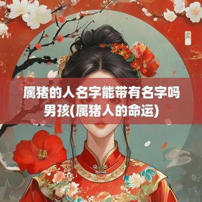属猪的人名字能带有名字吗男孩(属猪人的命运)