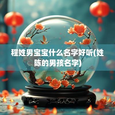 程姓男宝宝什么名字好听(姓陈的男孩名字)